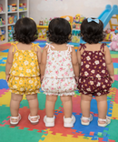 Boy & Girl Baby Printed Top Knot Dress | Top and Shorts Set | 100% Pure Cotton (Pack of 3 Sets Combo)