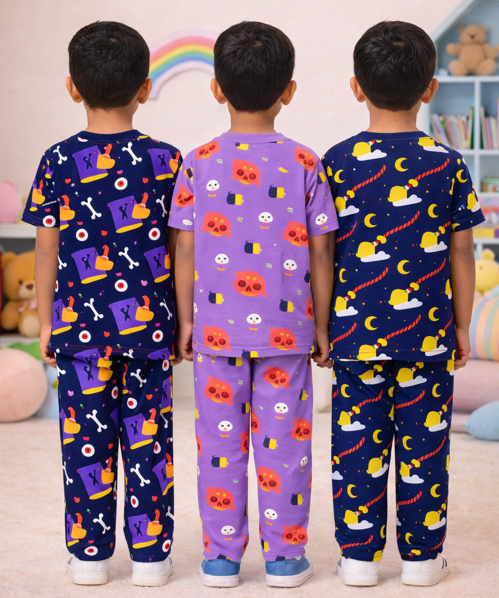 Boys Cotton Cartoon Printed Kids Co-ord Set Combo | Age 0 to 5 Years | T-shirt & Track pant (Combo Set Pack of 3)