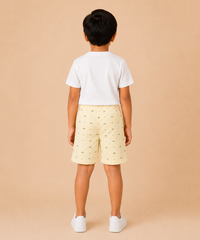 Kids Printed Cotton Shorts for Boys | Age - 5 to 10 Years | Soft Elastic Waist Casual Summer Shorts | Pack Of 1 Piece