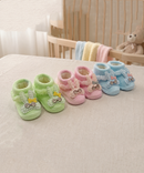 Soft Cotton Baby Booties | 0 to 12 Months | Pack of 3 Pairs Set