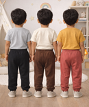 Cotton Track Pant with Bottom Cuff | Random Cartoon Printed | Age 0 to 5 Years (Pack of 3 Pieces)