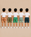 Boys Kids Pure Cotton Printed Shorts with Elastic | Age 4 to 5 Years (Pack of 5 Pieces)