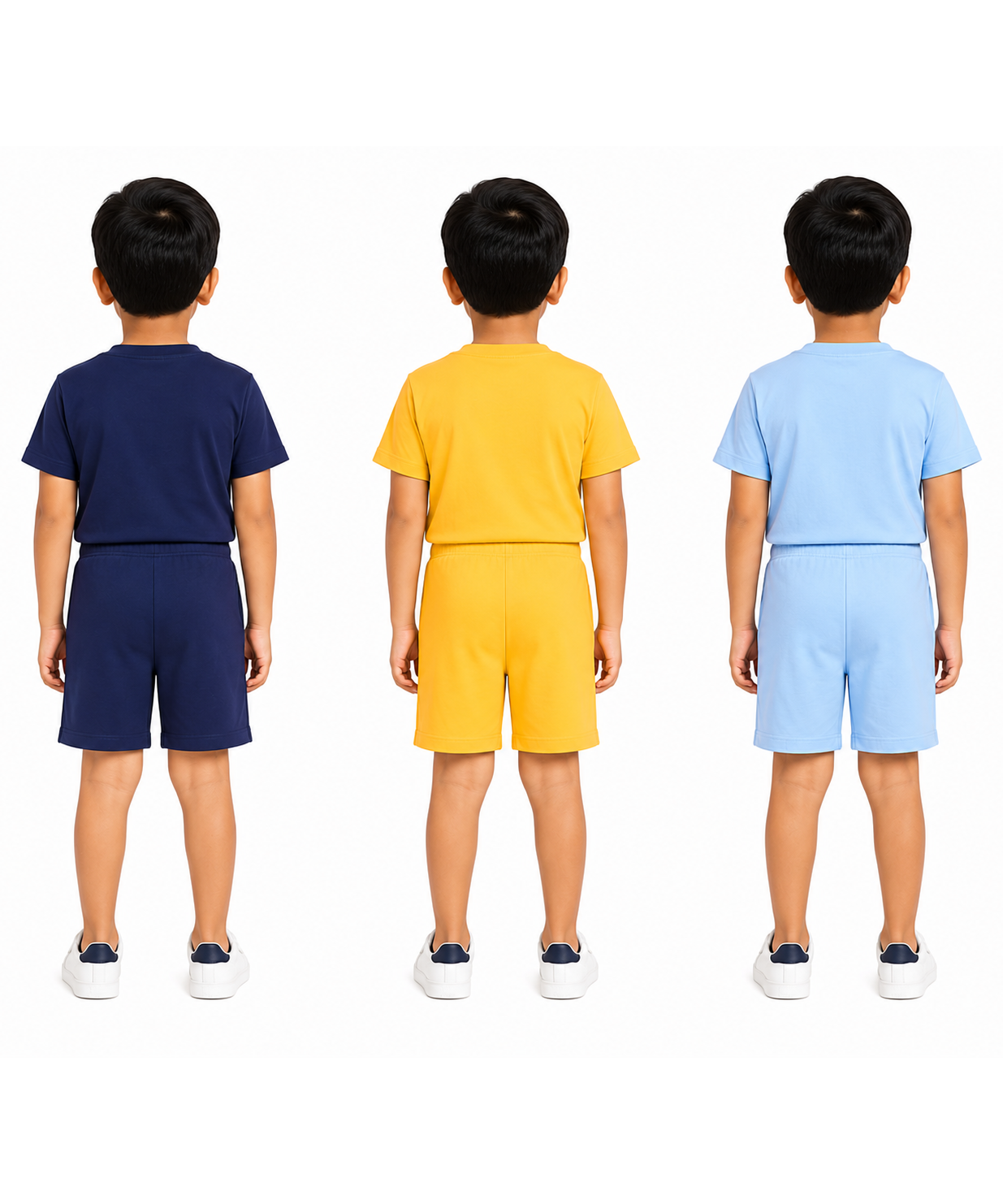 Kids Cartoon Print T-Shirt & Shorts Co-Ord Set for Boys | Age 6 Months-3 Years | Pack Of 3 Set Combo