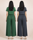 Crinkle Cotton Palazzo Pant | Casual Night wear for Women (Pack of 2)