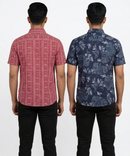 Men's Printed Casual Half Sleeve Shirt | Size - L,XL,2XL | Regular Fit Summer Resort Shirts for Men | Pack Of 2 Piece Combo