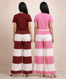 Stripes Palazzo Pant | Casual Night wear for Women (Pack of 2)