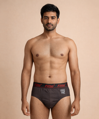 Fitto Men's Brief's Top Underwear 100% Pure Cotton | (Pack of 5)