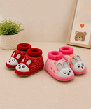 Baby Cartoon Printed Soft Sole Booties Shoes for Infants & Toddlers | Pack of 2 Pairs Set Combo