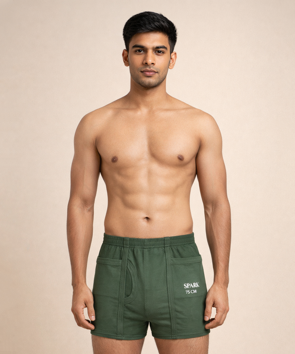 Fitto Spark Men's Fine Pocket Trunk Plain Brief 100% Pure Cotton | (Pack of 5)