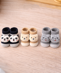 Soft Cotton Baby Booties | 0 to 12 Months (Pack of 3 Pairs)