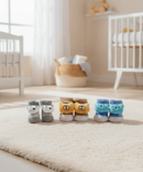 Soft Cotton Baby Booties | 0 to 12 Months (Pack of 3 Pairs)