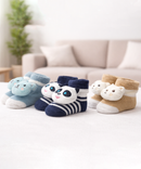 Soft Cotton Baby Booties | 0 to 12 Months (Pack of 3 Pairs)