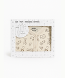 Babies Gift Box Co-ord Set | Tshirt, Trackpant, Cap, Mittens for New Born Babies | Age 3-18 Months