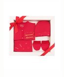 Babies Gift Box Co-ord Set | Tshirt, Trackpant, Cap, Mittens for New Born Babies | Age 3-18 Months