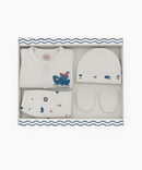 Babies Gift Box Co-ord Set | Tshirt, Trackpant, Cap, Mittens for New Born Babies | Age 3-18 Months