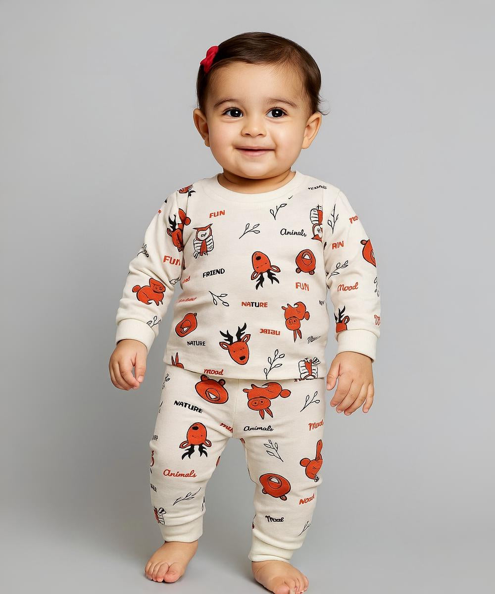 Babies Co-ord Set | Fullsleeve Tshirt and Trackpant Girl Babies | Age 3-18 Months