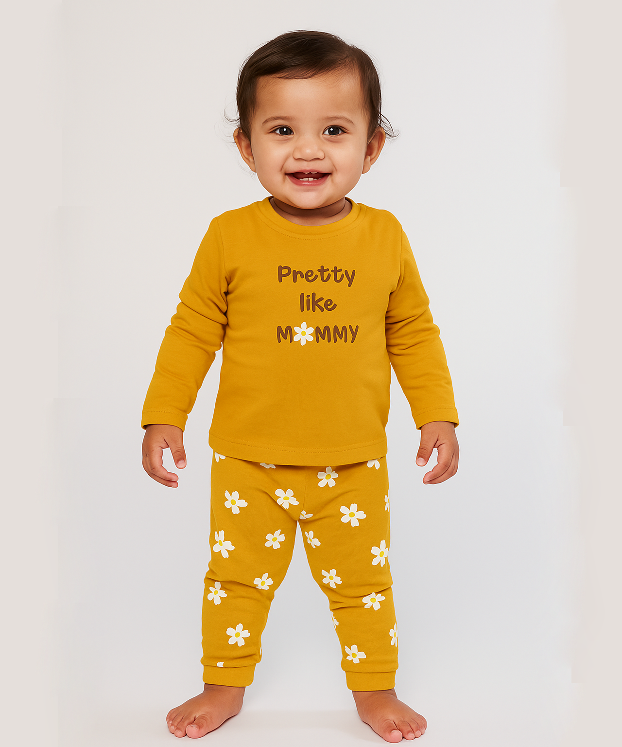 Babies Co-ord Set | Fullsleeve Tshirt and Trackpant Girl Babies | Age 3-18 Months