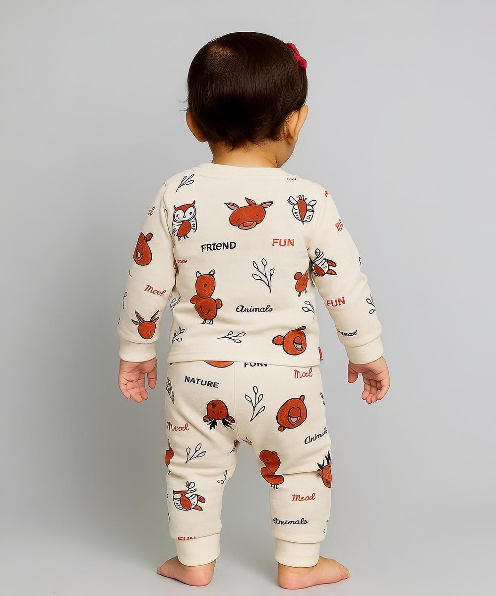 Babies Co-ord Set | Fullsleeve Tshirt and Trackpant Girl Babies | Age 3-18 Months