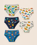 Boy Kids Printed Underwear Brief 100% Pure Cotton for 1-9 Years (Pack of 5)
