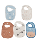 Baby Feeding Bibs 100% Pure Cotton for 3–12 Months (Pack of 5)