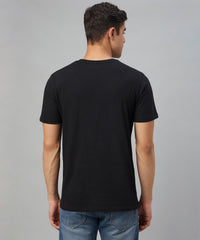 Premium Cotton Black Plain Round Neck Tshirt