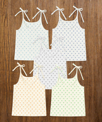 New Born Babies Top Knot Dress for 0–6 Months – Soft Cotton (Pack of 5)