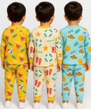 Boy Babies Co-ord Set | Full sleeve Tshirt and Trackpant for Boy Baby | Sizes Age 3-6 Months (Pack of 3 Set)