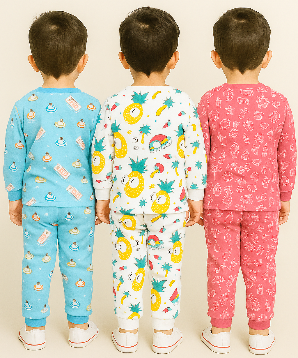 Boy Babies Co-ord Set | Full sleeve Tshirt and Trackpant for Boy Baby | Sizes Age 3-6 Months (Pack of 3 Set)