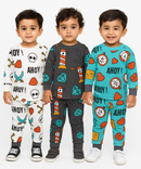 Boy Babies Co-ord Set | Full sleeve Tshirt and Trackpant for Boy Baby | Sizes Age 3-6 Months (Pack of 3 Set)