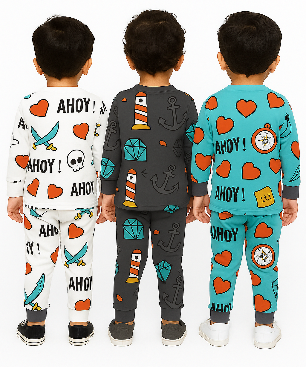 Boy Babies Co-ord Set | Full sleeve Tshirt and Trackpant for Boy Baby | Sizes Age 3-18 Months (Pack of 3 Set)