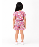 Girls Pink Paisley Printed Top & Shorts Co-Ord Set | Soft Cotton Summer Outfit for Kids | Age 1 to 8 Years