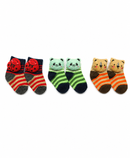 Cute Cartoon Animal Baby Kids Ankle Socks | Age 0-12 Months | Soft Cotton Anti-Slip Toddler Socks for Boys & Girls | Pack Of 3 Pairs Set Combo