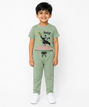 Cute Panda Print Girls Co-Ord Set | Soft Cotton Half Sleeve T-Shirt & Track Pant Set for Kids | Age 1 to 6