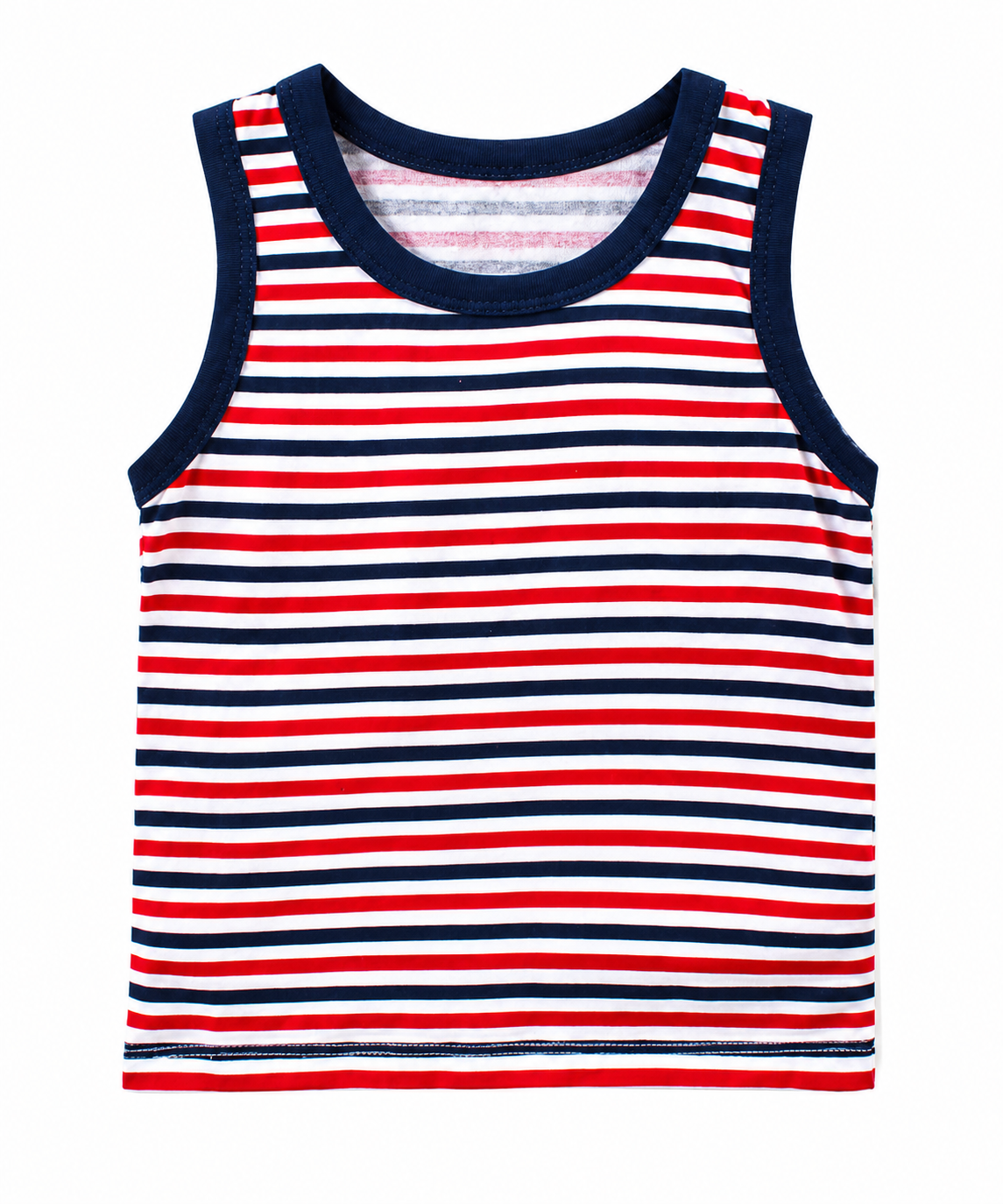 Cotton Stripes Kids Sleeveless Tshirt (Pack of 5)