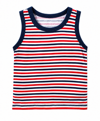 Cotton Stripes Kids Sleeveless Tshirt (Pack of 5)