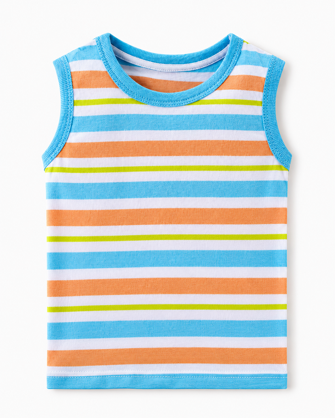 Cotton Stripes Kids Sleeveless Tshirt (Pack of 5)