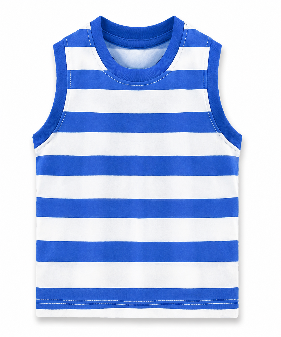 Cotton Stripes Kids Sleeveless Tshirt (Pack of 5)