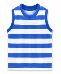 Cotton Stripes Kids Sleeveless Tshirt (Pack of 5)
