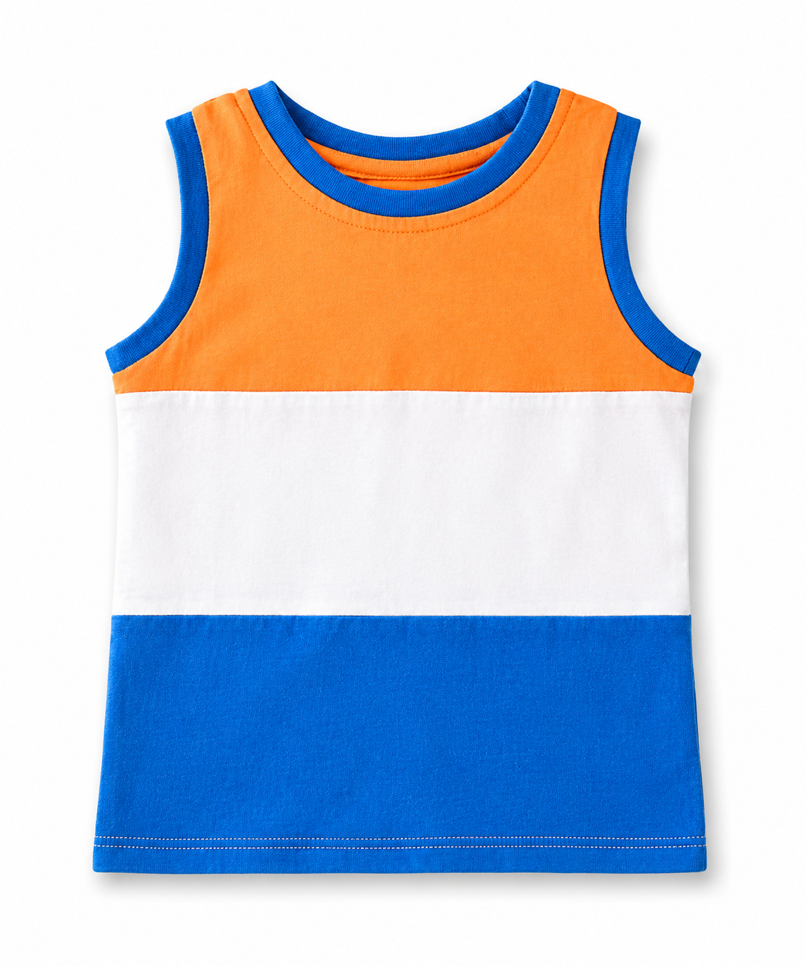 Cotton Stripes Kids Sleeveless Tshirt (Pack of 5)