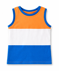 Cotton Stripes Kids Sleeveless Tshirt (Pack of 5)