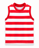 Cotton Stripes Kids Sleeveless Tshirt (Pack of 5)