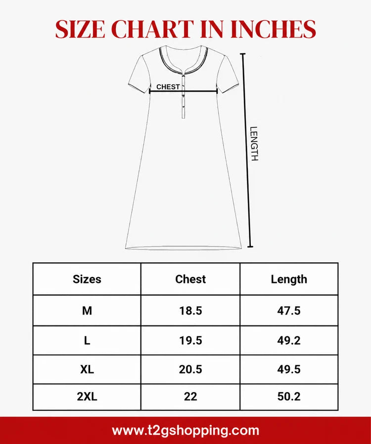Maternity Feeding Maxi Dress | Nursing Friendly Nighty Style (Pack of 2 Pieces)