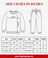 Boys Full Sleeve Cotton Winter Co-Ord Set | Typography Chest Printed Sweatshirt & Jogger Track Pant | Age 1 to 4 Years (Pack of 3 Sets)