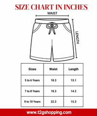 Kids Boys Checkered & Printed Cotton Shorts | Age - 5 to 10 Years | Soft Elastic Waist Casual Shorts | Combo Pack of 2 Pieces