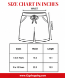 Kids Printed Cotton Shorts for Boys | Age - 5 to 6 Years & 9 to 10 Years | Soft Elastic Waist Casual Summer Shorts | Pack Of 1 Piece