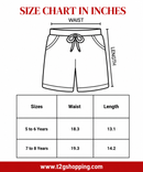 Kids Printed Cotton Shorts for Boys | Age - 5 to 6 Years & 7 to 8 Years | Soft Elastic Waist Casual Summer Shorts | Pack Of 1 Piece