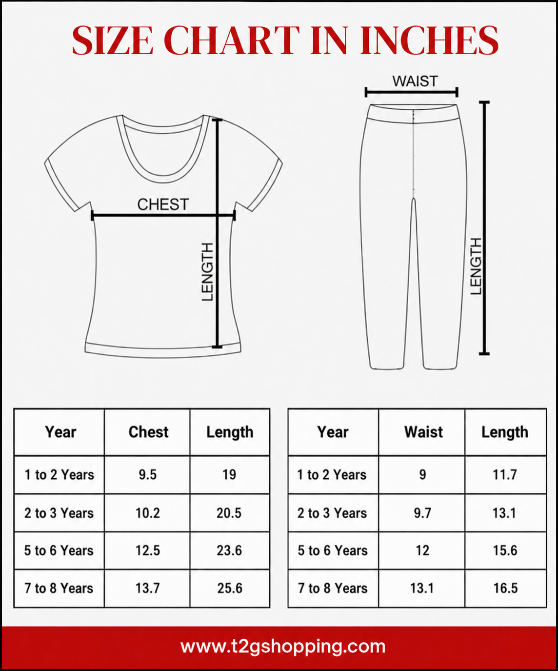 Girls Printed Cotton T-Shirt & Pant Co-Ord Set for Kids Casual Wear | Age 1 to 10 Years | Pack of 1 Set Combo