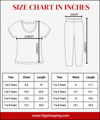Girls Printed Cotton T-Shirt & Pant Co-Ord Set for Kids Casual Wear | Age 1 to 10 Years | Pack of 1 Set Combo