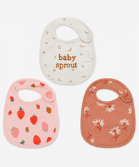 Baby Feeding Bibs 100% Pure Cotton for 3–12 Months (Pack of 3)