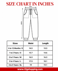 Kids Printed Cotton Track Pants for Boys | Soft Elastic Waist Full Length Joggers | Age 6 Months-5 Years | Pack of 3 Pieces